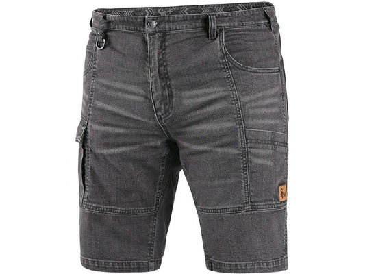 Kraťasy jeans CXS MURET pánské šedo-černá