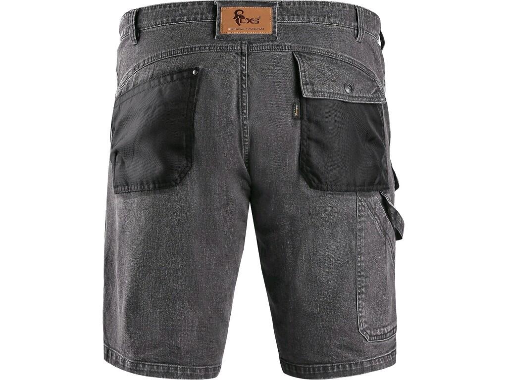 Kraťasy jeans CXS MURET pánské šedo-černá