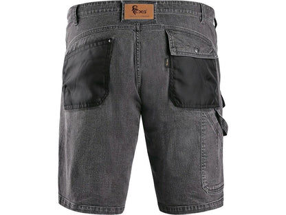 Kraťasy jeans CXS MURET pánské šedo-černá