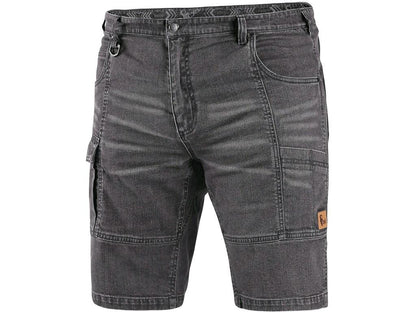 Kraťasy jeans CXS MURET pánské šedo-černá