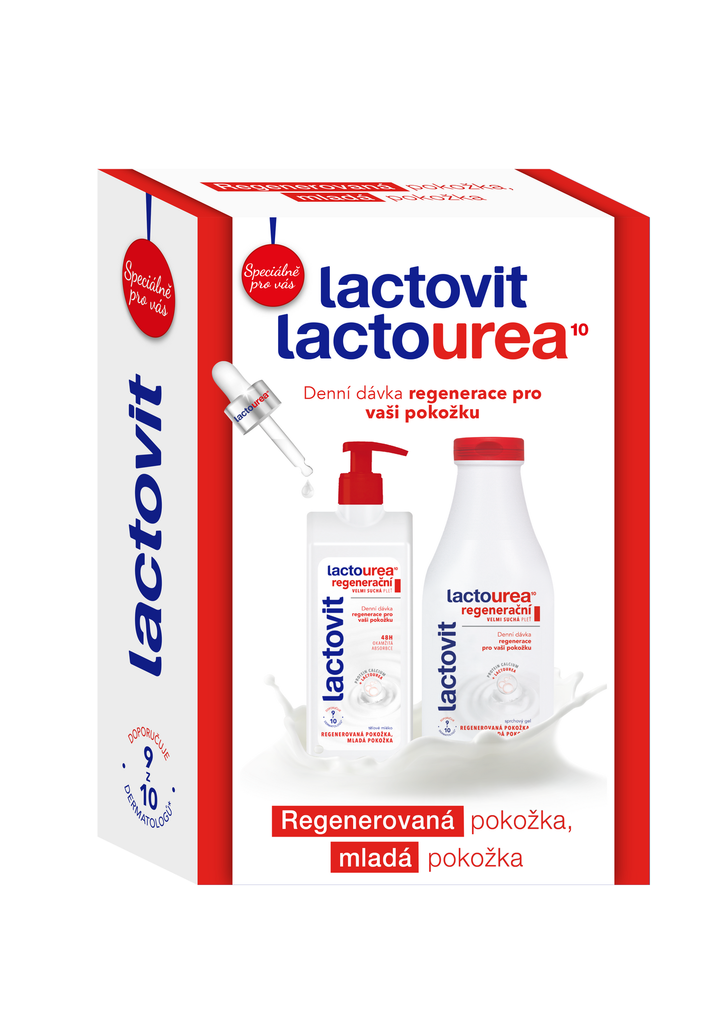 LACTOVIT  balíček UREA Tělové mléko 400ml + Sprchový gel 500ml