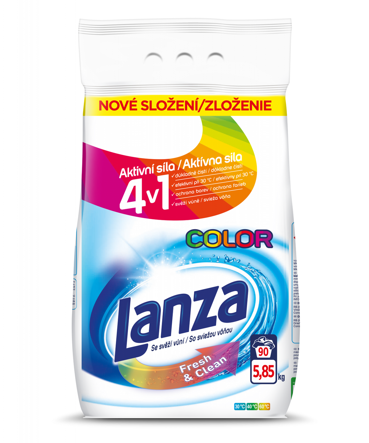Lanza, Fresh&Clean Color prášek na praní 5,85kg=90PD