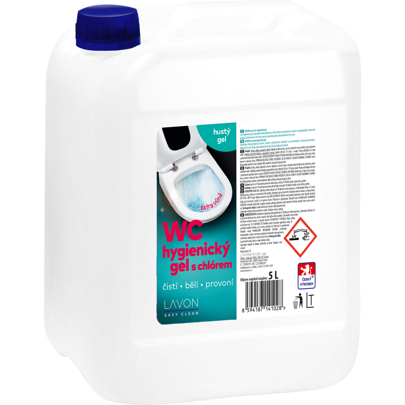 LAVON WC hygienický gel s chlórem 5l