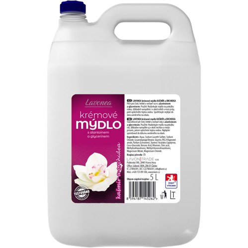 LAVONEA krémové mýdlo 5l Kašmír a orchidea