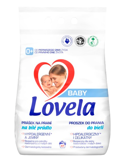 Lovela BABY prášek na praní na bílé prádlo 41PD/4,1kg