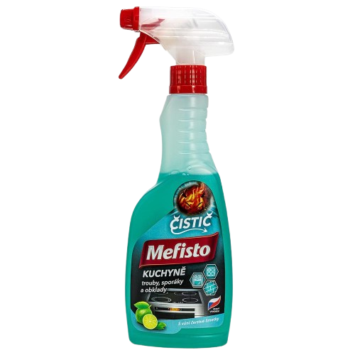 Mefisto kuchyně-čistič na trouby, sporáky a glazované povrchy 500ml MR Limetka