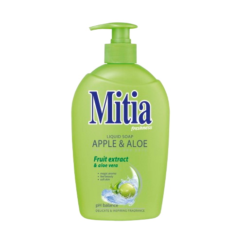 Mitia tekuté mýdlo 500ml Apple&Aloe s dávkovačem