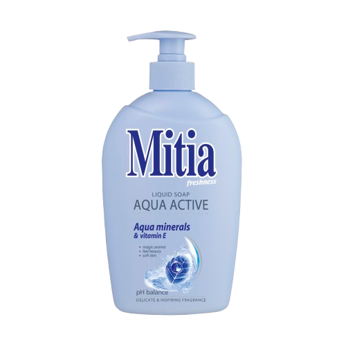 Mitia tekuté mýdlo 500ml Aqua Active s dávkovačem