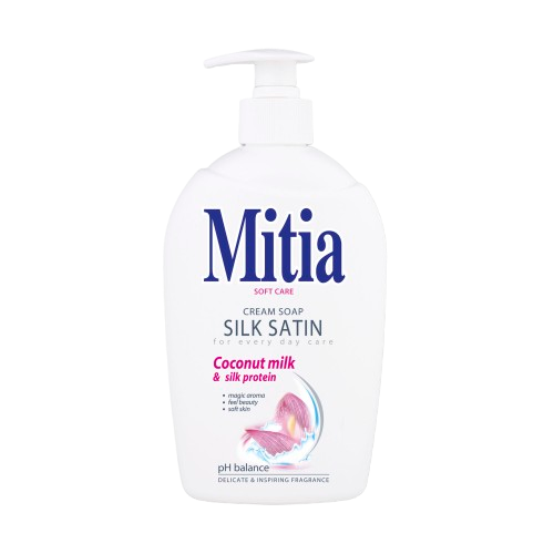 Mitia tekuté mýdlo 500ml Silk Satin s dávkovačem