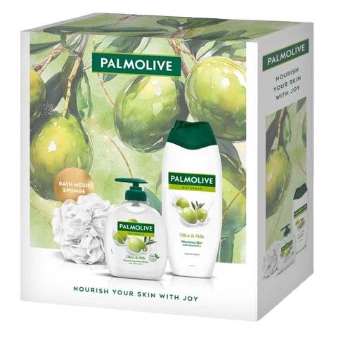 Palmolive Olive box (tekuté mýdlo+Sprchový gel+houba)