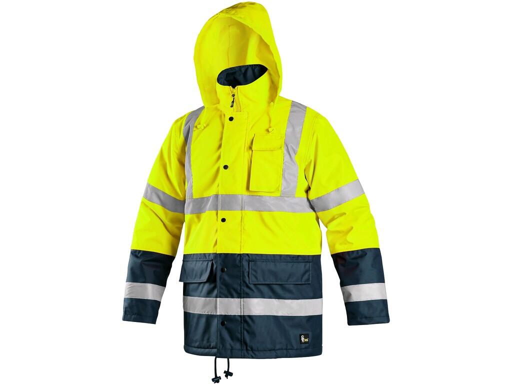 Pánská reflexní bunda OXFORD žluto-modrá