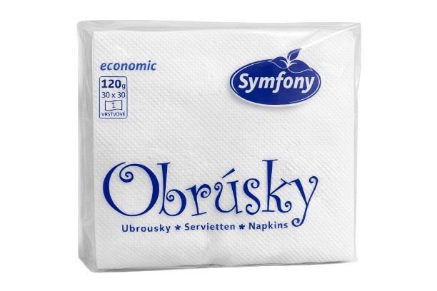 Papírové ubrousky Economic 120g 30x30cm
