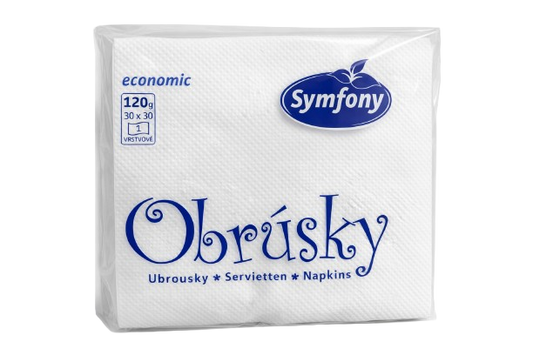 Papírové ubrousky Economic 120g 30x30cm