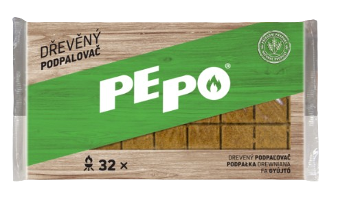 PE-PO dřevěný podpalovač 32 podpalů