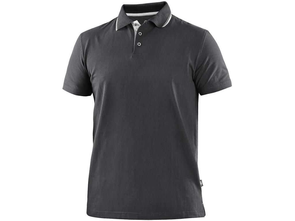 Polokošile CXS HENRY pánské krátký rukáv antracitovo-bílá