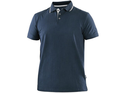 Polokošile CXS HENRY pánské krátký rukáv modro-bílá
