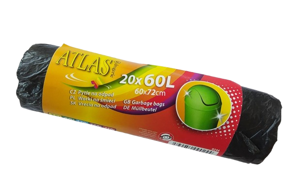 Pytle na odpad 60l, 20ks/role, 60x72cm