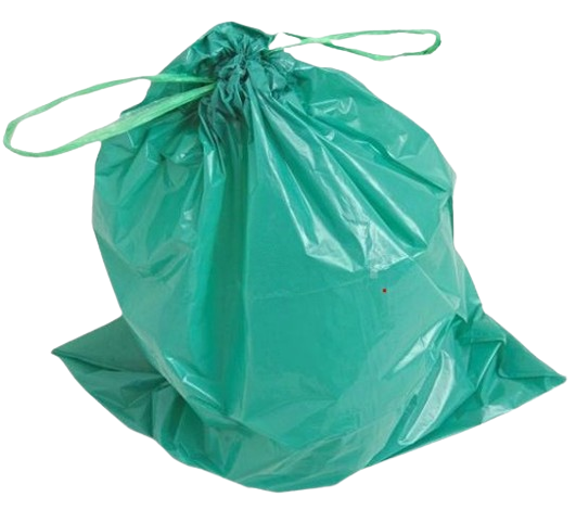 Pytle na odpad s páskou LDPE 60l, 10ks, EKO zelené