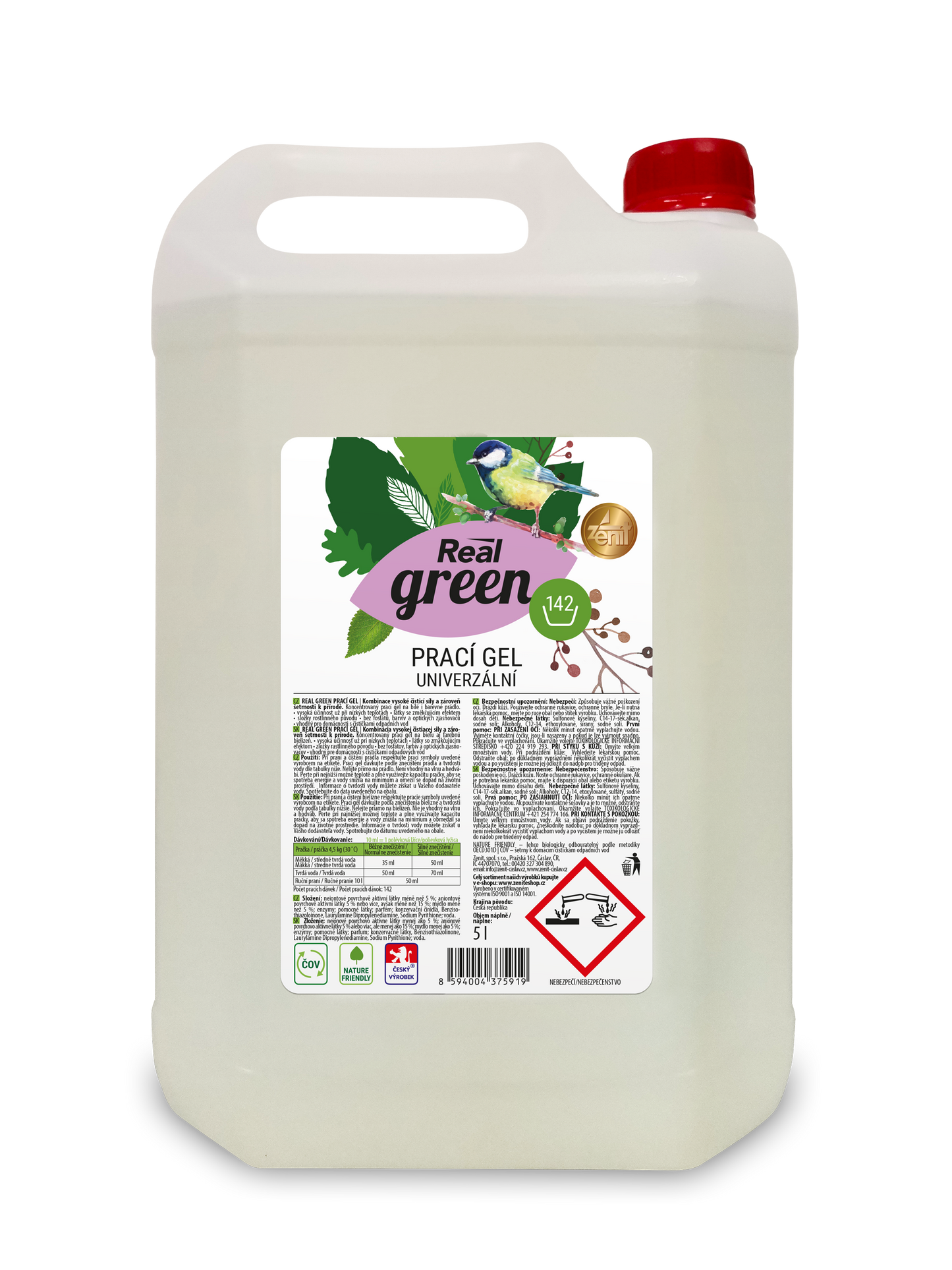 Real Green prací gel univerzální 5l