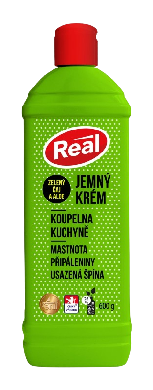 Real jemný Zelený čaj a Aloe 600g, čistící krém