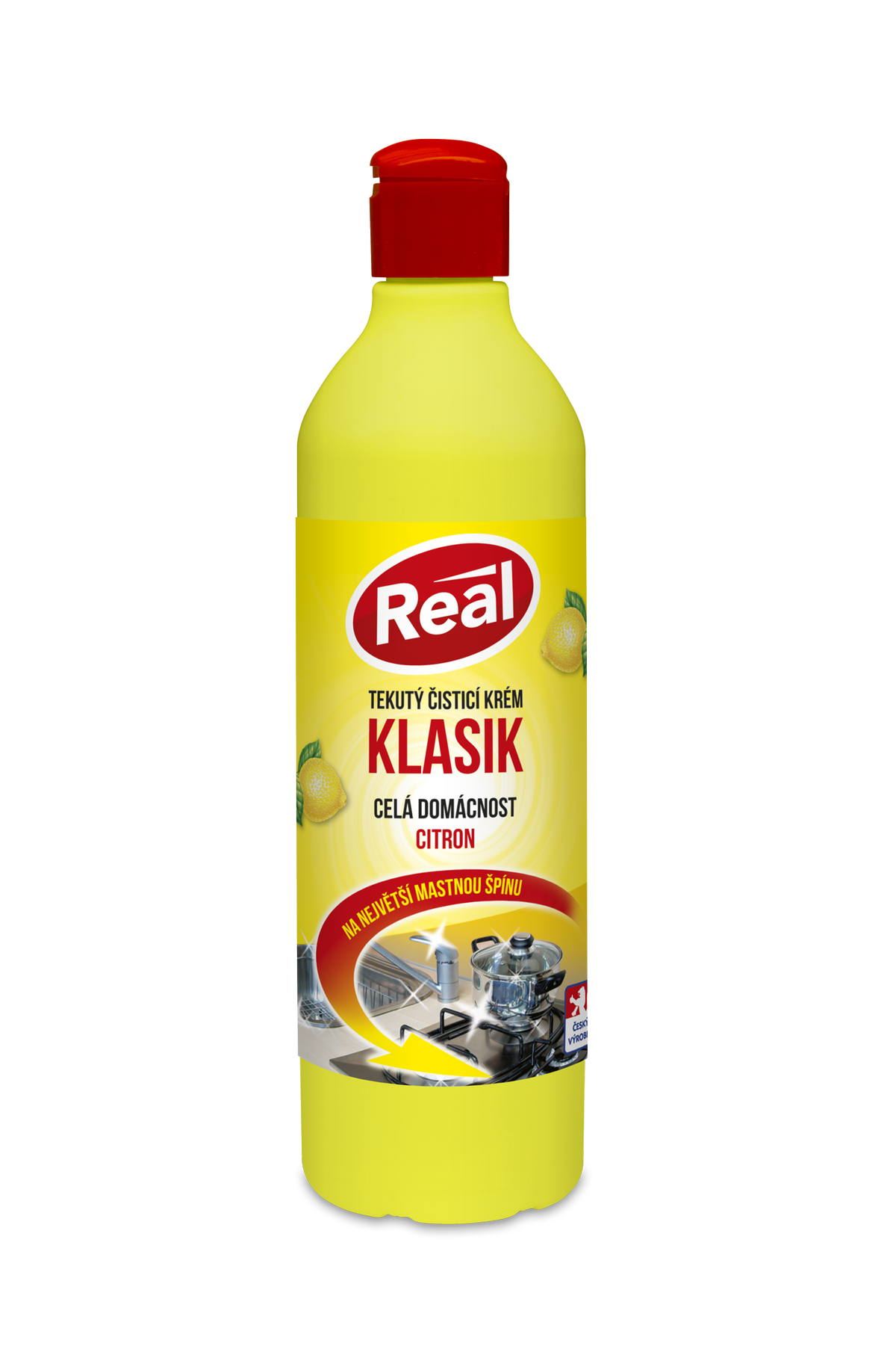 Real KLASIK 600g Citron, tekutý čistící krém