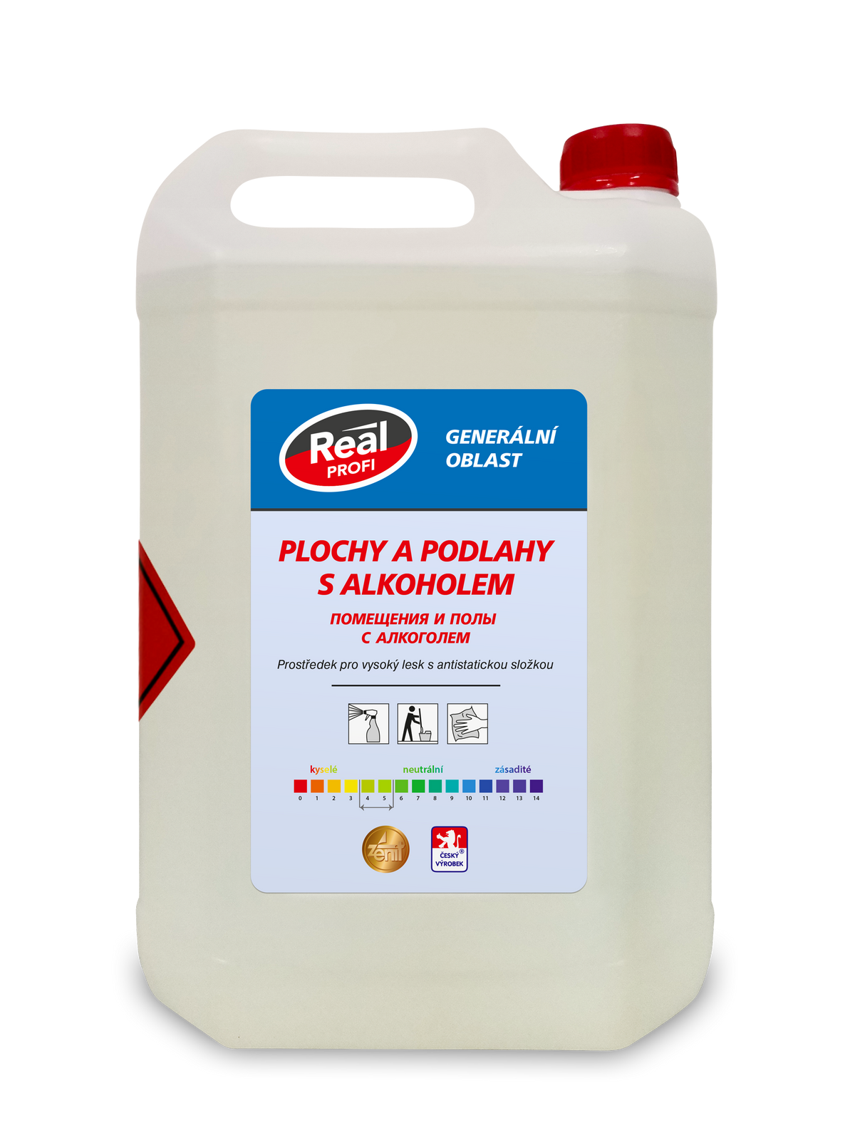 Real profi na plochy a podlahy s alkoholem 5l