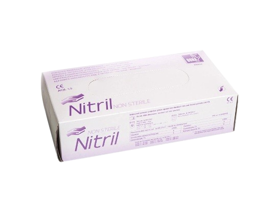 Rukavice Vulkan Safe nitril jednorázové 100ks, modré vel.M