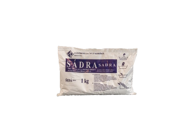 Sádra stavební šedá 1kg Gypstrend