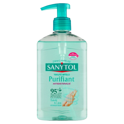 SANYTOL antb. mýdlo 95% přír.složení Purifiant Šalvěj&Lípa 250ml