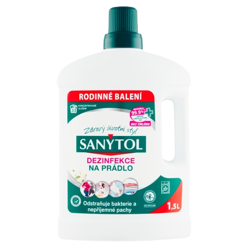 SANYTOL dezinfekce na prádlo 1,5l  Bílé květy
