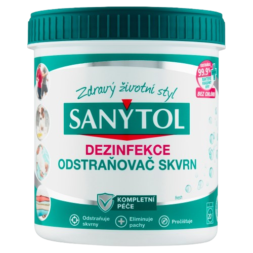 SANYTOL dezinfekce, odstraňovač skvrn 450g do pračky