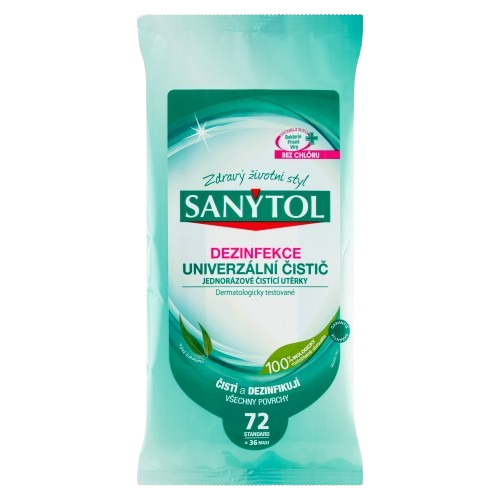 SANYTOL dezinfekční univerzální čisticí utěrky 72ks