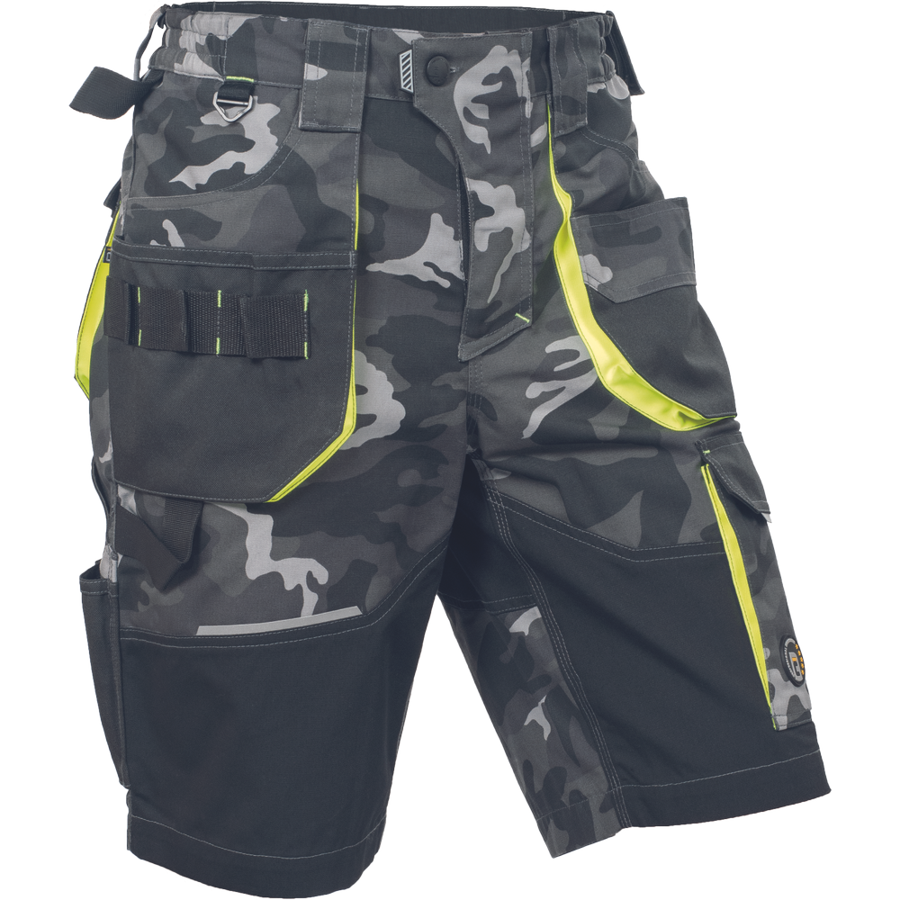 SHELDON CAMOU šortky šedá kamufláž