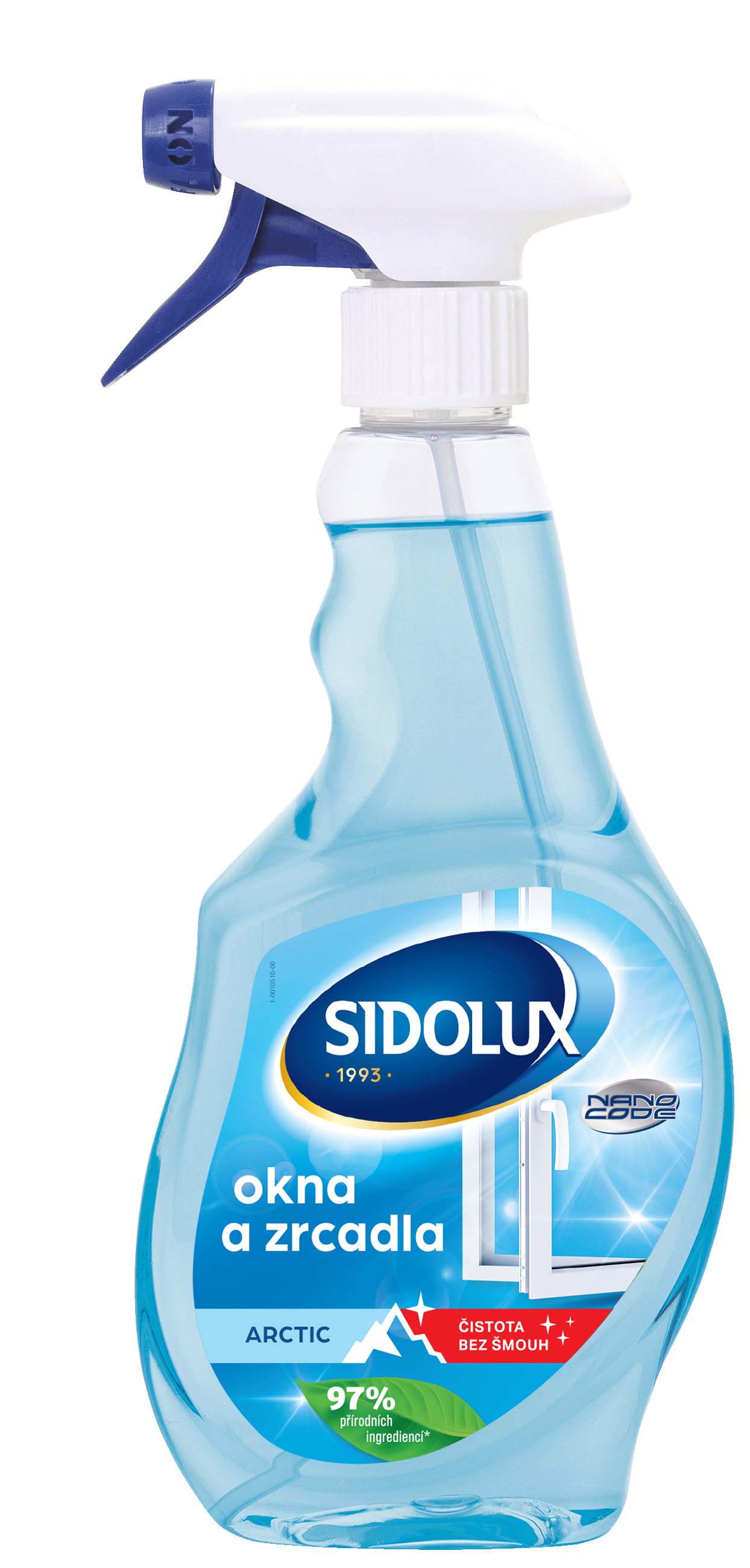 SIDOLUX Okna a zrcadla NANO CODE - Arctic 500ml čistič oken