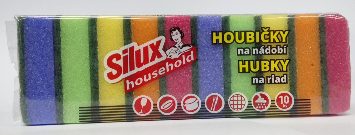 Silux household houbička na nádobí, 10ks