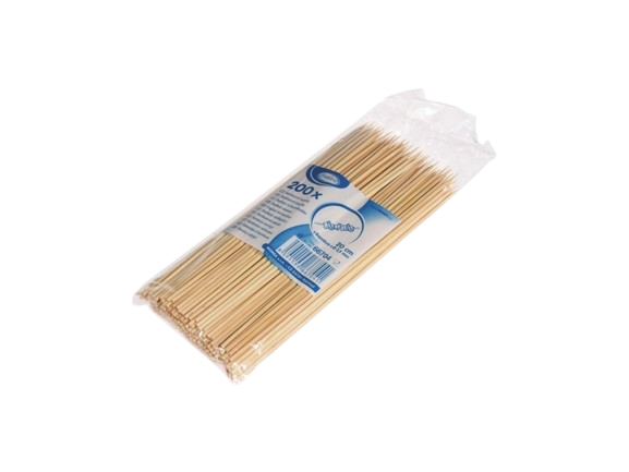 Špejle dřevěné hrocené 30cm 100ks