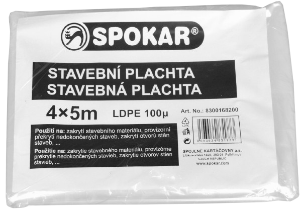 Stavební plachta 4x5m 100my