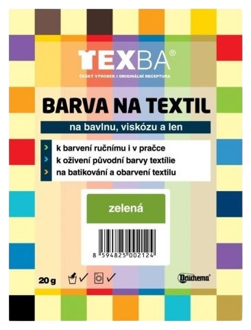 TEXBA 08 zelená barva na textil Druchema