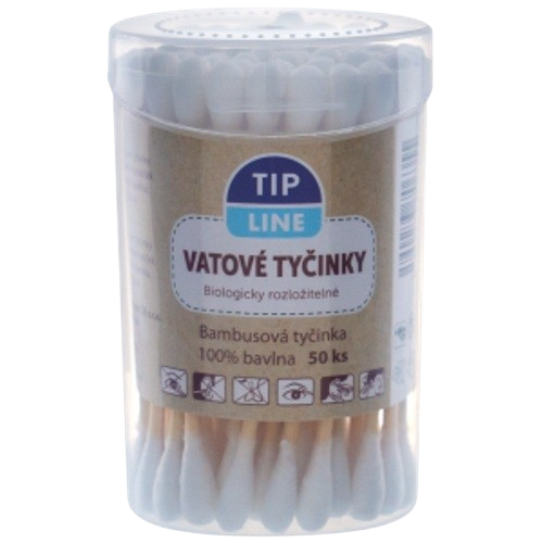 Tip Line vatové tyčinky (50ks/kra) papírové