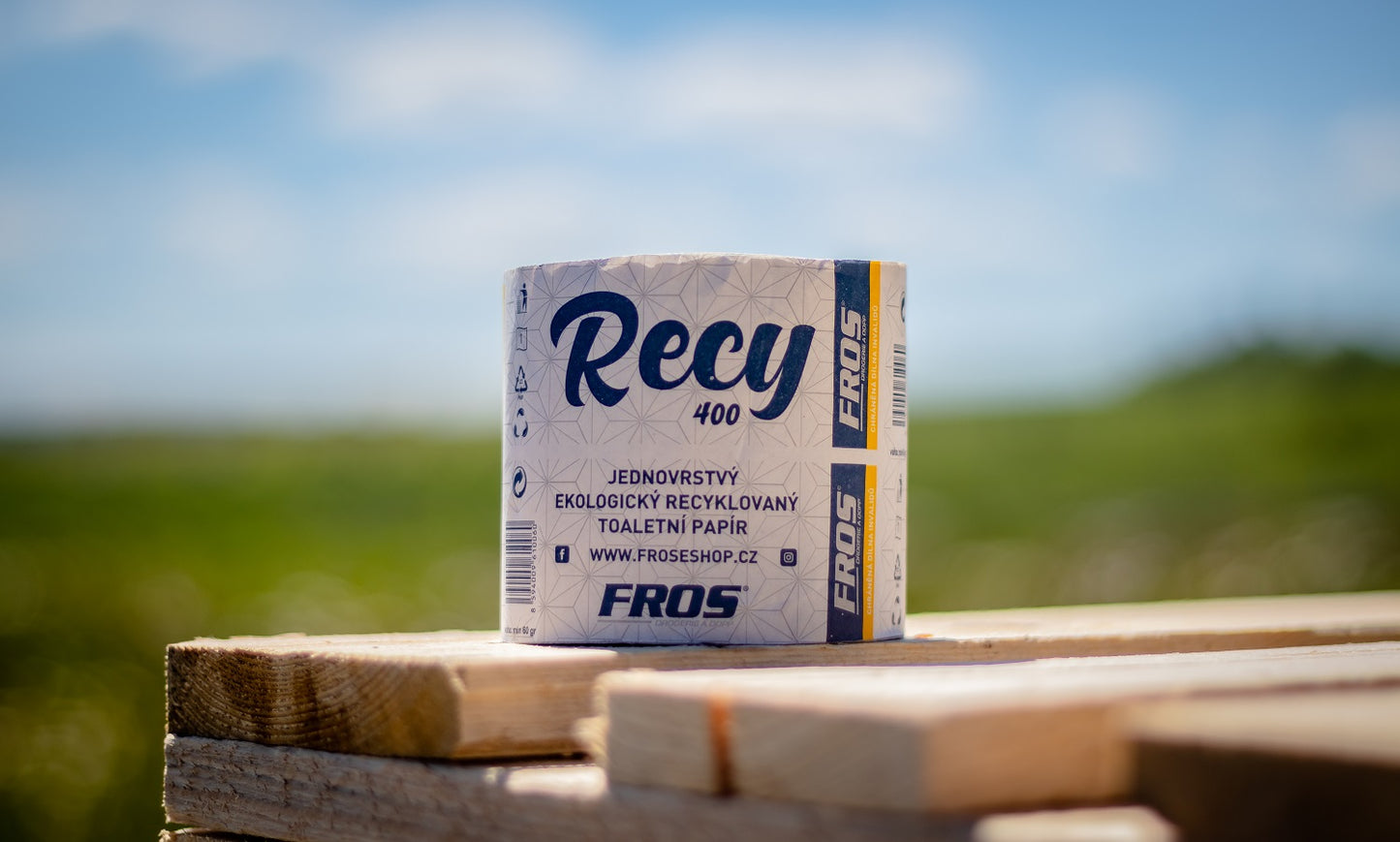 Toaletní papír RECY 400 útržků, 1vr recykl,(64ks) FROS