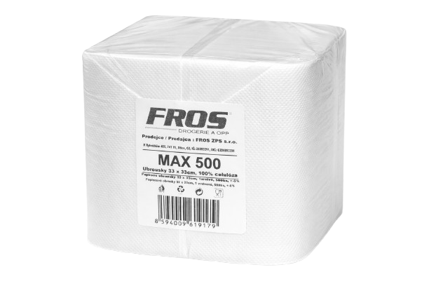 Ubrousky MAX 33x33cm 1vr, 500ks