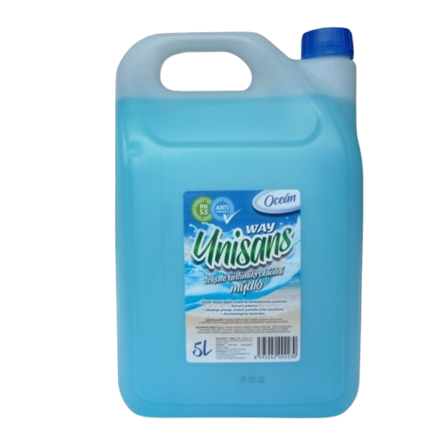 Unisans modré antibakteriální tekuté mýdlo 5l modré PH 5,5