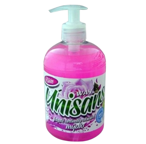 Unisans mýdlo 500ml Růže antimikrobiální