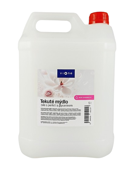VIONE TEKUTÉ MÝDLO bílé ROSE & MAGNOLIA 5l lehčený