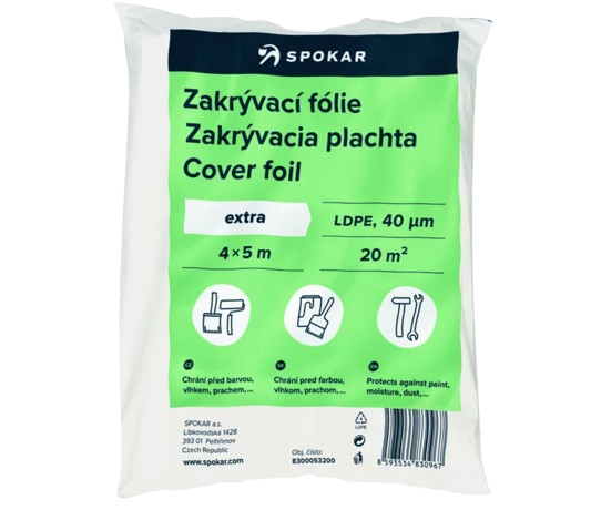 Zakrývací fólie 4x5m LDPE 40my